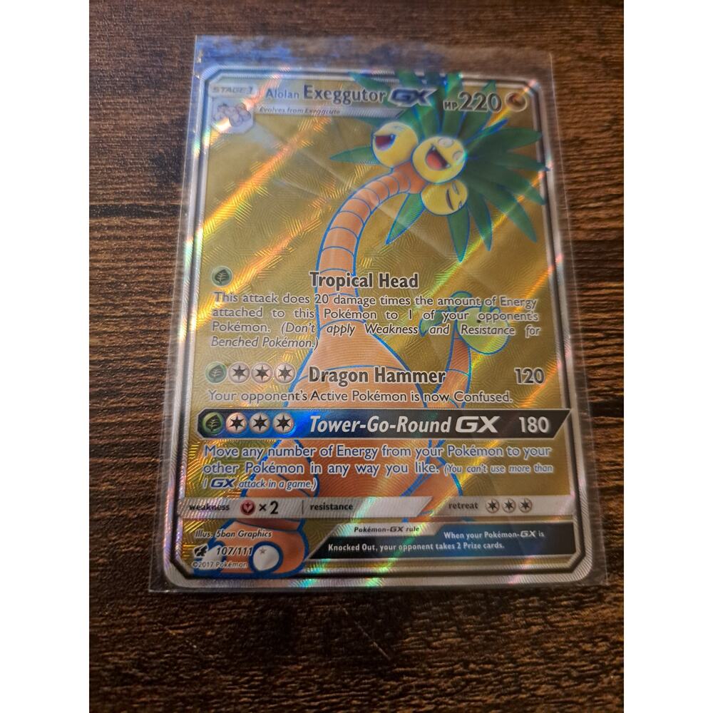 Pokémon TCG Alolan Exeggutor GX 107/111 Crimson Invasion Full Art Ultra Rare NM